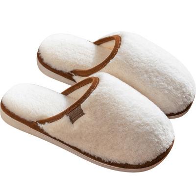 China Wholesale Winter Soft Warm Fur Fashion Lady Comfortable Unique Men's Damping Slips Plush Slippers For Women Cotton Home Shoes for sale