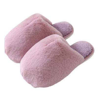 China Cushioning Slippers For Women Fluffy Slip On Bedroom Memory Foam Plush Cute Plush Slippers Warm Indoor Home Slippers for sale