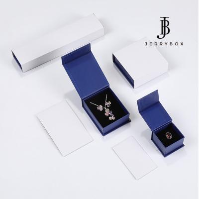 China Blue Jewelry Jewelery Box Packaging For Jewelry With Logo for sale