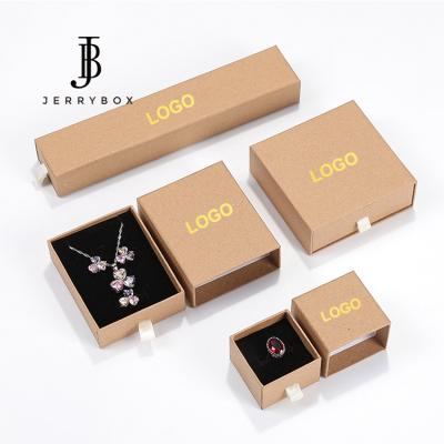 China Jewelry Brown Eco Packaging Jewelry Boxes for sale