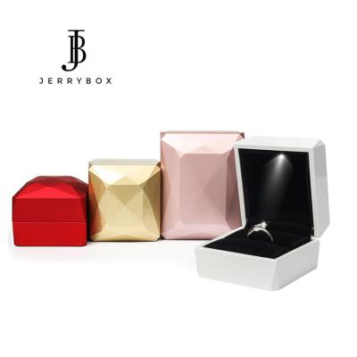 China Ring Luxury Plastic Led Light Jewelry Box for sale