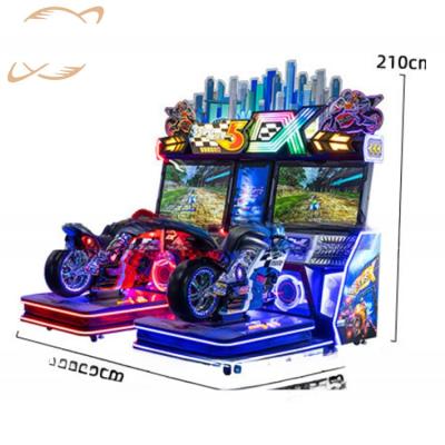 China Dreamland coin operated dynamic motorcycle arcade game machine simulator coin operated car racing game machine for sale