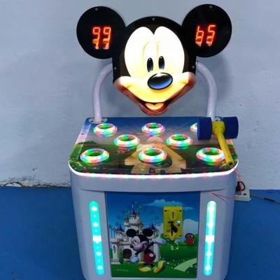 China Indoor Amusement Equipment Hammer Beat Hit cute Mouse Rats Game Machines Whack the Mole Lottery Machine for sale