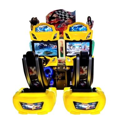 China 3D Video Overrun Racing Car Game Machine met munt bediend aantrekkelijk spelen Te koop