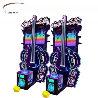 China Crazy Guitar Game Sports Arcade Machine Beautiful Shape Cool Lighting for sale