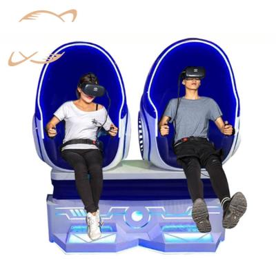 China Factory Virtual Reality simulation rides 2 seats 9d 360 vr cinema motion Chair VR Egg Chair For Shopping Mall for sale