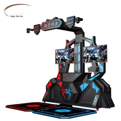 China Double Players 9D VR Shooting Simulator VR Treadmill With VIVE COSMOS VR Glasses for sale