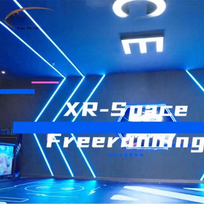 China Big Space VR Shooting Games Multiplayer 9D 4 Player VR Simulator Machine for sale