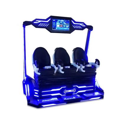 China Crazy 9D Virtual Reality Simulator Equipment 3 personen voor entertainment Te koop