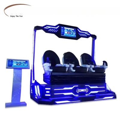 China 3 Seats Arcade 9D VR Chair 9D Virtual Reality Cinema Simulator 245*130*245CM for sale