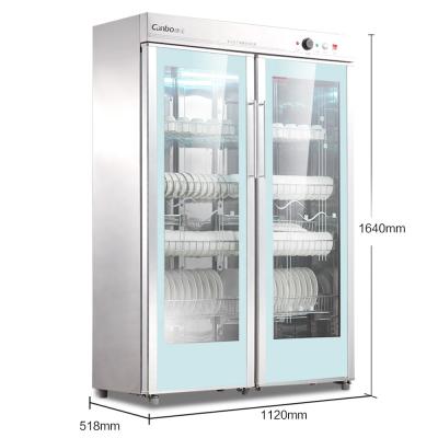 China Hotel School Tableware Sterilizer Adjustable Temperature 570L Dish Disinfection Cabinet for sale