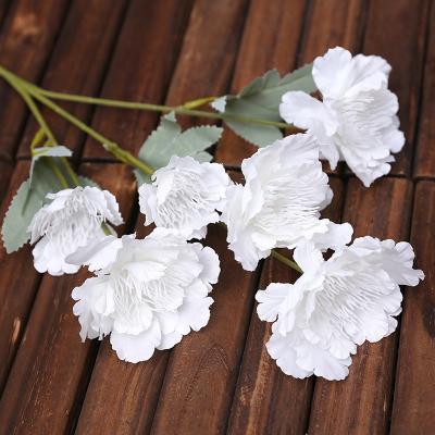 China Wholesale Simulated Silk+PLASTIC Peony Flower Fake Flower Artificial Peony Flower for Living Room Silk Home Decor for sale