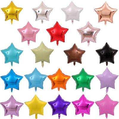 China Auto shutter birthday party items color red heard wedding anniversary decoration 18 inch helium star foil balloons for sale