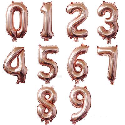 China Amazon Hot Selling Party Decorations New Number 0-9 Birthday Party Decorations Helium Foil Mylar Big Number Balloon Digital 1 for sale