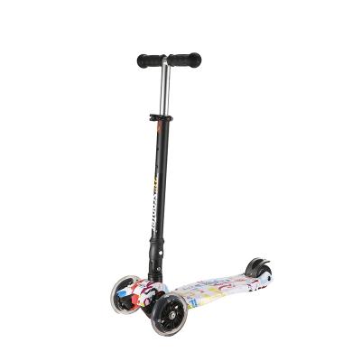 China New PU+PP Printing 4 Wheel Kids Kick Scooter for sale