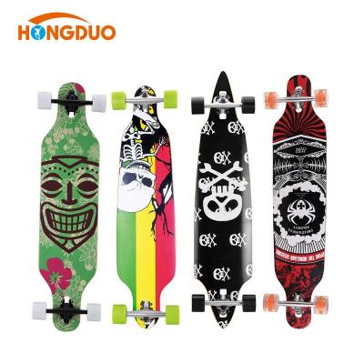 China Wholesale Youth Longboard Skateboard Maple With Grip Tape OEM 41*9inch Available for sale