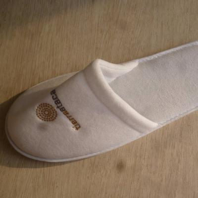 China White Hotel Slipper With Embroidery Customized Logo JXTEX for sale