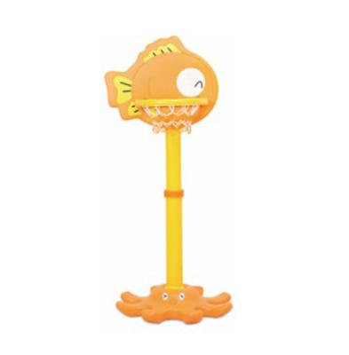 China Safety Adjustable Mini Basketball Hoop , HDPE Kids Fish Train Cartoon Kids Basketball Hoop for sale