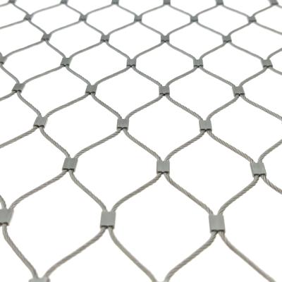 China Handcrafted flexible rope ss316 extra mesh balustrade balcony, stainless steel wire mesh netting protective net for balcony for sale