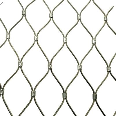 China Flexible Architectural Facade Stainless Steel Wire Rope Mesh Handcrafted Construction Netting for sale