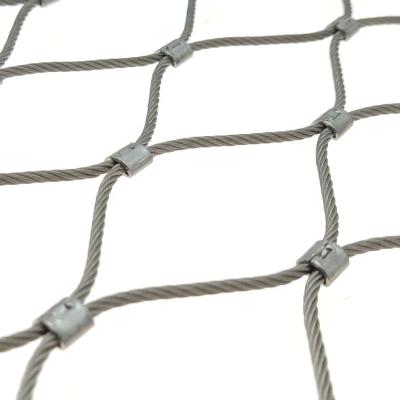 China Flexible Knotted Natural Plain Weave Stainless Steel Rope Nets For Fall Protection, SS316 SS316L SS304 Material for sale