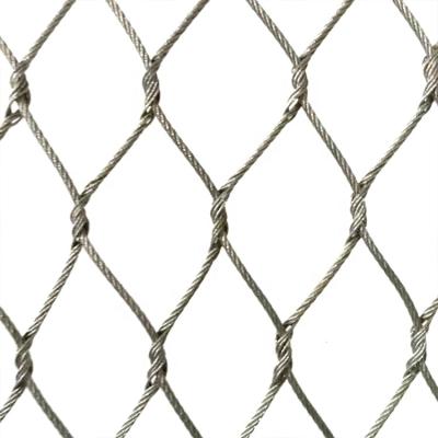 China Handcrafted stainless steel tension woven mesh for bird netting, outdoor metal bird aviary mesh for sale