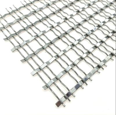 China Corrosion Resistance Mesh Metallic Lock Crimped High Quality Decorative Metal Woven Mesh for sale