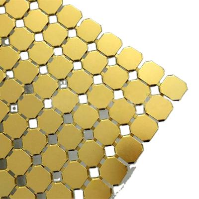 China Fashion Smooth Outdoor Dress Summer Brass/Aluminum Alloy Sequin Metallic Fabric For Clothes Bags Shoes Decorate for sale