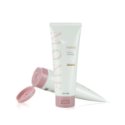 China 50ml 100ml Cosmetic Empty Soft Cosmetic Face Cream Scrub Squeeze Tube With Pink Lid For Face Wash for sale