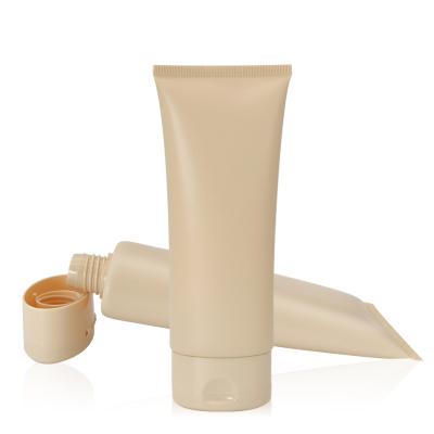 China 180ML Cosmetic Hand BB Cream Squeeze Soft Clear Matte Tube With Flip Top Custom Lid for sale