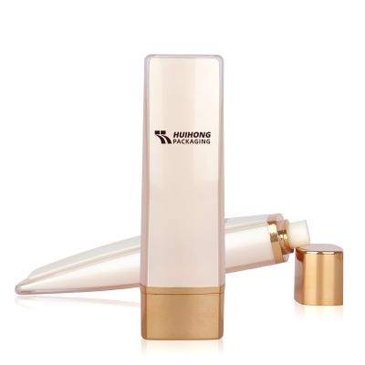 China 50ml Rose Gold Cosmetic PETG sunscreen cosmetic bottle with pp screw cap lid for luxury packaging for sale