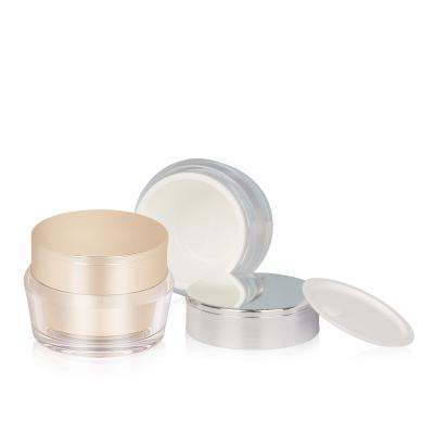 China 3oz 5oz 8oz 50ml Cosmetic Custom Cream Container Acrylic Jars With Lids Body Scrub Jars For Cosmetic for sale