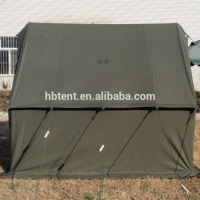 China Extended Type 2.7*2.7m Small Cotton Canvas Scout Tent Cotton Canvas Military Army Tent For 3 Person for sale