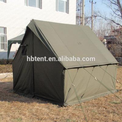 China Snowfield Nail Cotton Portable Military Canvas Small Wall Army Tent Ridge Pole Tent for sale