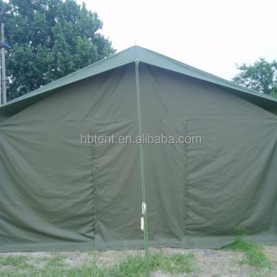 China Extended Type Polyester PU Coated Canvas Used Army Green Forestry Tents for sale