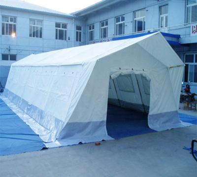 China Straight Bracing Type Military Tents Temper Hospital Tent Field Dispensary 82sqm In Olive Green /White Color for sale