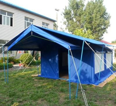 China Extended type 4*3m frame tent for camping relief and army double roof frame structure safari tents for sale