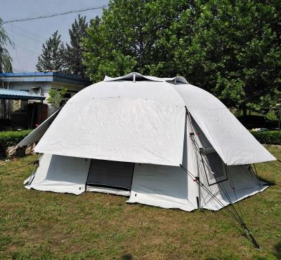 China Snow Field Nail UN18.5m Family Tent Double Layer Self-Standing Framed Family Relief Tent For Refugee for sale