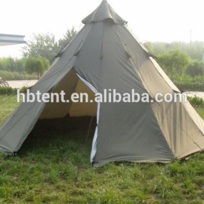 China Diagonal tie type luxury glamping indian bell tent canvas teepee tent for sale waterproof fire resistance teepee tent for sale