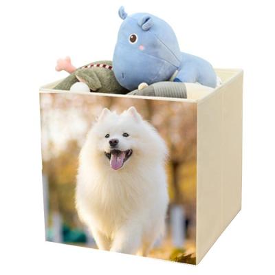 China Modern High Quality Cute Cartoon Collapsible Storage Cube Trash Can Clothes Home Foldable Organizers Storage Box Gift Box Baskets for sale