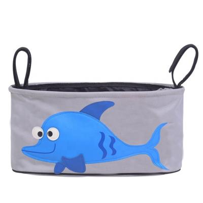 China New Arrival Large Capacity Cloth Stroller Organizer Insulated Cup Holders Baby Diaper Stroller Viable Organizer Bag for sale