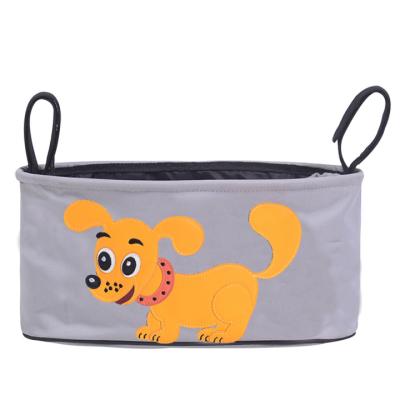 China Wholesale Custom Viable Custom Made Cloth Diaper Bag Oxford Factory PU Fabric Cartoon Embroidery Diaper Bag Baby Carriage Insulated Baby Carriage Hanging Organizer Bag for sale