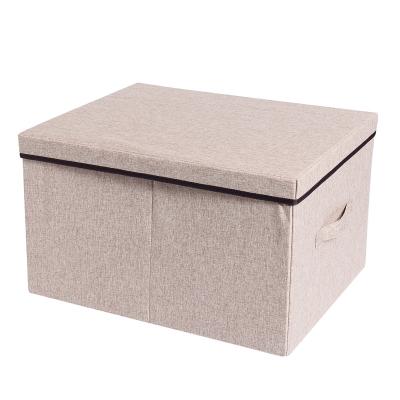 China Large Capacity Large Capacity Fabric Storage Bins Home Organizer Individual Cover Warehouse High Quality Cationic Collapsible Portable Place for sale