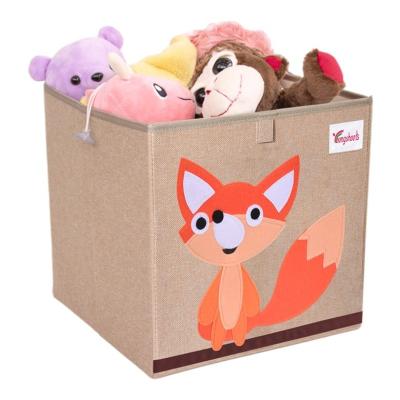 China 100% Unique Canvas High Quality Polyester Cotton Design Folding Folding Storage Box Bedroom Organizer For Kids for sale