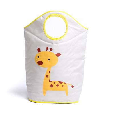 China Custom Viable Round Collapsible Round Bag Pattern Clothes Bedding Book Sundries Organizer Large Large Kids Wash Folding Bag for sale