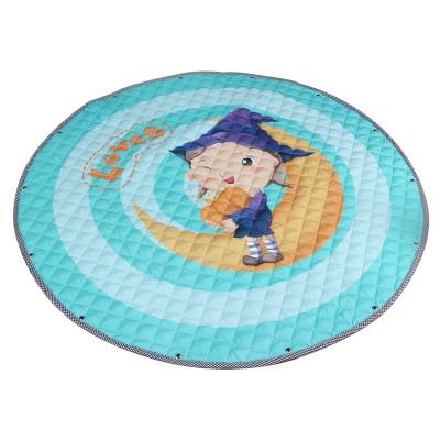 China Toy High Quality Foldable Soft Soft and Washable Toy Storage Organizer Children Play Rugs Baby Kids Play Mat for sale