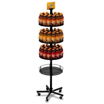 China Supermarket/Retail/Store Hot Selling Unique Design Customized Stand Up Soft Drink Display Manufacturing Supermarket Shelf Metal Food Rack for sale