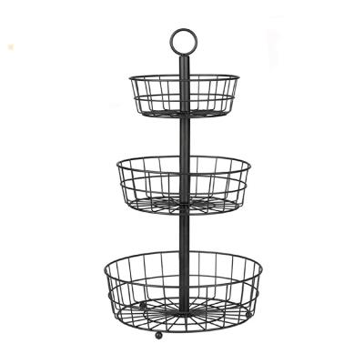 China Modern fruit basket home/kitchen/supermarket/store style 3 tier vegetable fruit storage rack for kitchen rack for sale