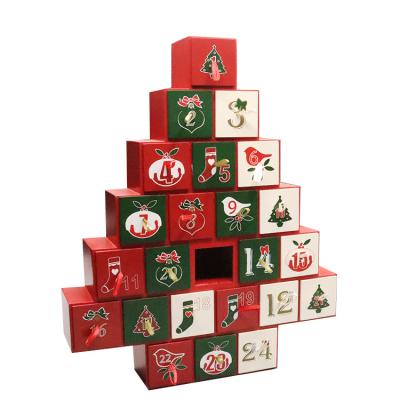 China New Arrived Multi-region Popular Multi-region Christmas Tree Shape Small Decorative Wooden Gift Boxes for sale