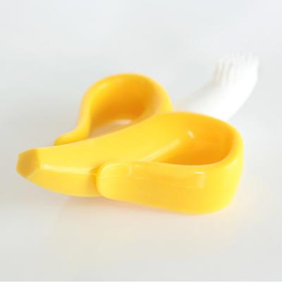 China Wholesale Soft High Quality Funny Teether Fruit Toy Factory Toy Factory Yellow Banana Toothbrush for sale